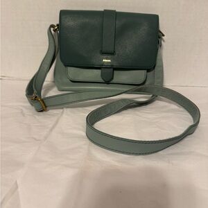 FOSSIL Kinley Eco-Leather Large Crossbody Purse Handbag in Balsam Green